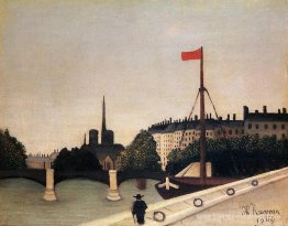 Vue de Notre Dame de l'Ile Saint Louis du Quai Henri IV