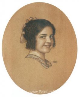 Portrait de la fille Mary coincée