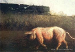 Cochon et train