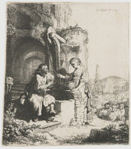 Christ et la femme de Samarie parmi les ruines