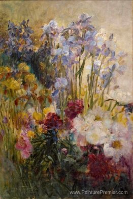 Pivoines et iris