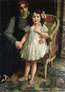 Portrait de Madame Goldner Max et sa fille Juliette