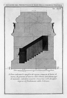 Section comme ci-dessus; début de l'échelle