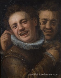 Deux hommes riants (double autoportrait)