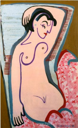 Femme allongée nue