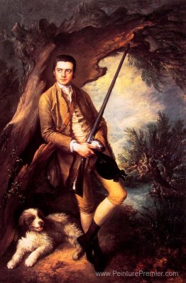 William Poyntz de Midgham et son chien Amber