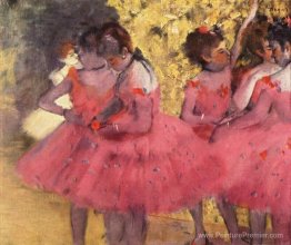 Les danseurs roses, avant le ballet