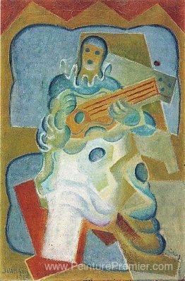 Pierrot jouant de la guitare