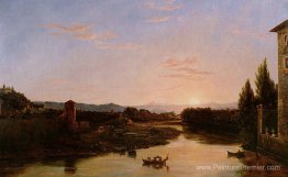 Coucher de soleil de l'Arno