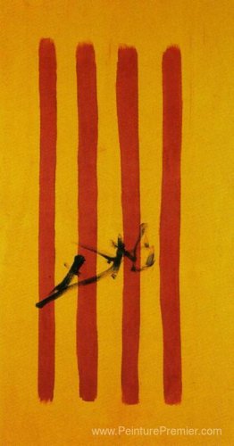 Le Dalinien Senyera (drapeau national catalonien)