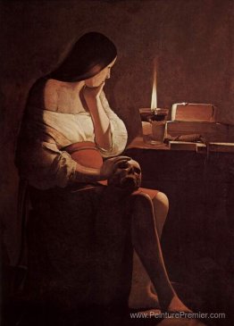 Mary Magdalene avec une veilleuse