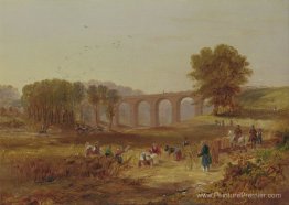 John Wilson Carmichael - Corby Viaduct, The Newcastle and Carlis