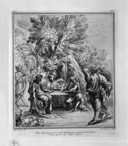 Apparition des anges à Abraham, de L Carracci