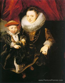 Jeune femme avec un enfant