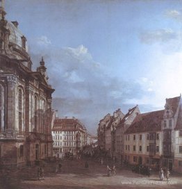 Dresde, la Frauenkirche et le Gasse Rampische