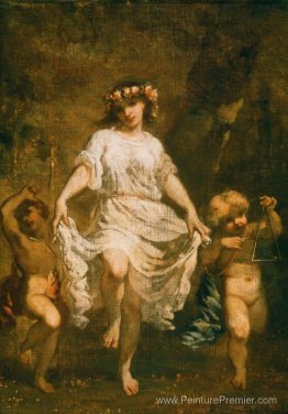 Nymphe et cupides