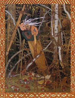 Baba Yaga. Illustration pour le conte de fées "Vasilisa The Beau