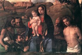 Madonna et enfant avec des saints et un donateur