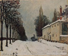 Neve sulla strada, Louveciennes (Chemin de la Machine)