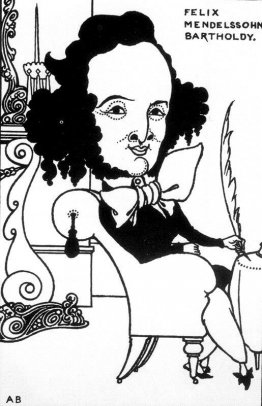 Caricature de Felix Mendelssohn