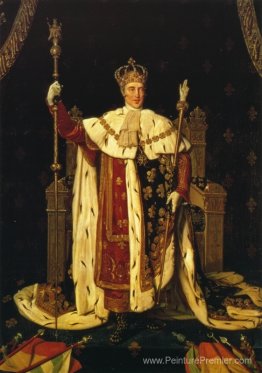 Portrait de Charles X en robes de couronnement