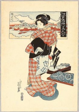 Beauty et Sumida River - Edo Meisho Bijin Awase