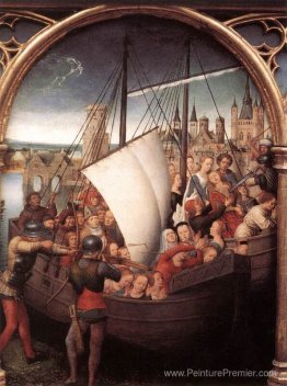 Le martyre de Saint Ursula et ses compagnons à Cologne, du reliq