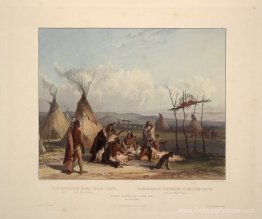 Échafaudage funéraire d'un chef de Sioux près de Fort Pierre, pl