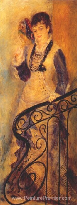 Femme sur un escalier