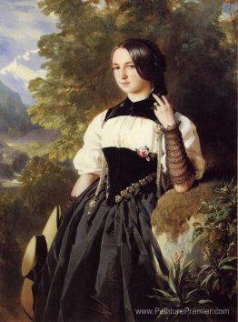 Une fille suisse d'Interlaken