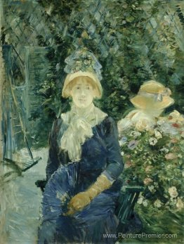 Femme dans un jardin