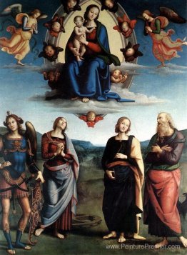 Madonna en gloire avec l'enfant et les saints