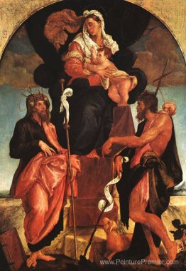 Madonna et enfant avec des saints