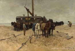 Bateau de pêche sur la plage