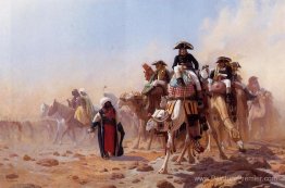 Le général Bonaparte avec son personnel militaire en Égypte