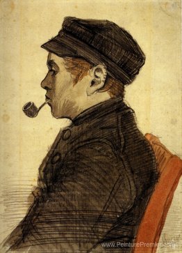 Jeune homme avec une pipe