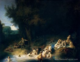 Diana Bathing, avec les histoires d'Actaeon et de Callisto