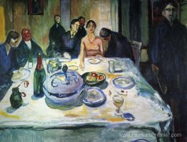 Le mariage du bohème, Munch assis à l'extrême gauche