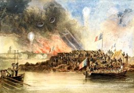 Le bombardement de Sveauborg, dans la Baltique, 9 août 1855