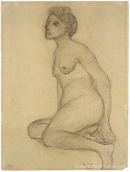 Femme assis nue