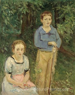 Portrait de Nina et Wolfgang Slevogt (enfants dans la forêt)