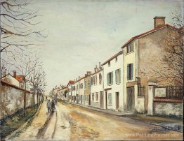 Scène de rue de banlieue