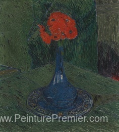 Poppy en vase bleu