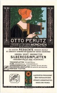 Carte publicitaire lithographique Otto Perutz