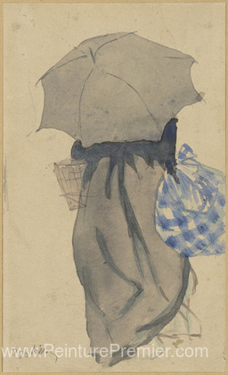 Femme avec parapluie