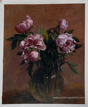 Vase de pivoines