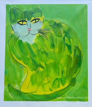 Beau chat vert