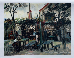 Terrasse d'un café sur Montmartre 